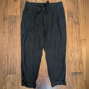 Free People Black Linen Pants